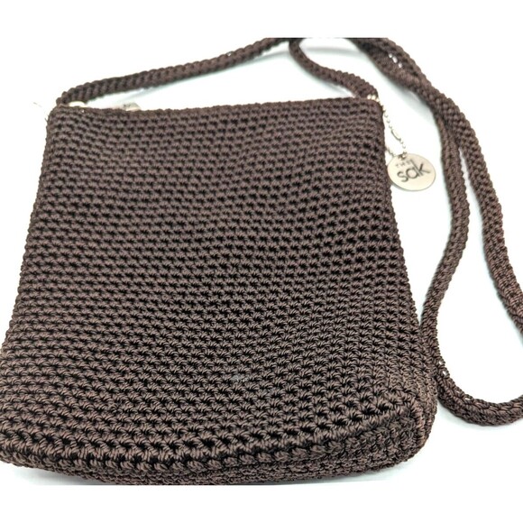 The sak Brown Crossbody crochet bag, small, zip top - Picture 2 of 12